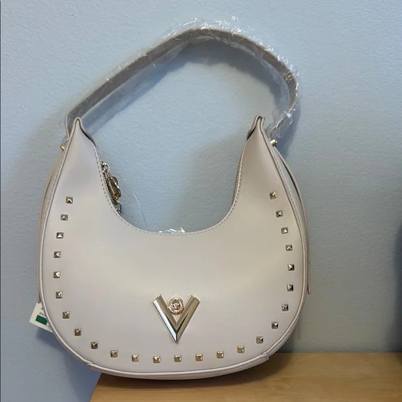 Valentino orlandi Cream Studded Women's Bag. Vegan Leather - Picture 2 of 7